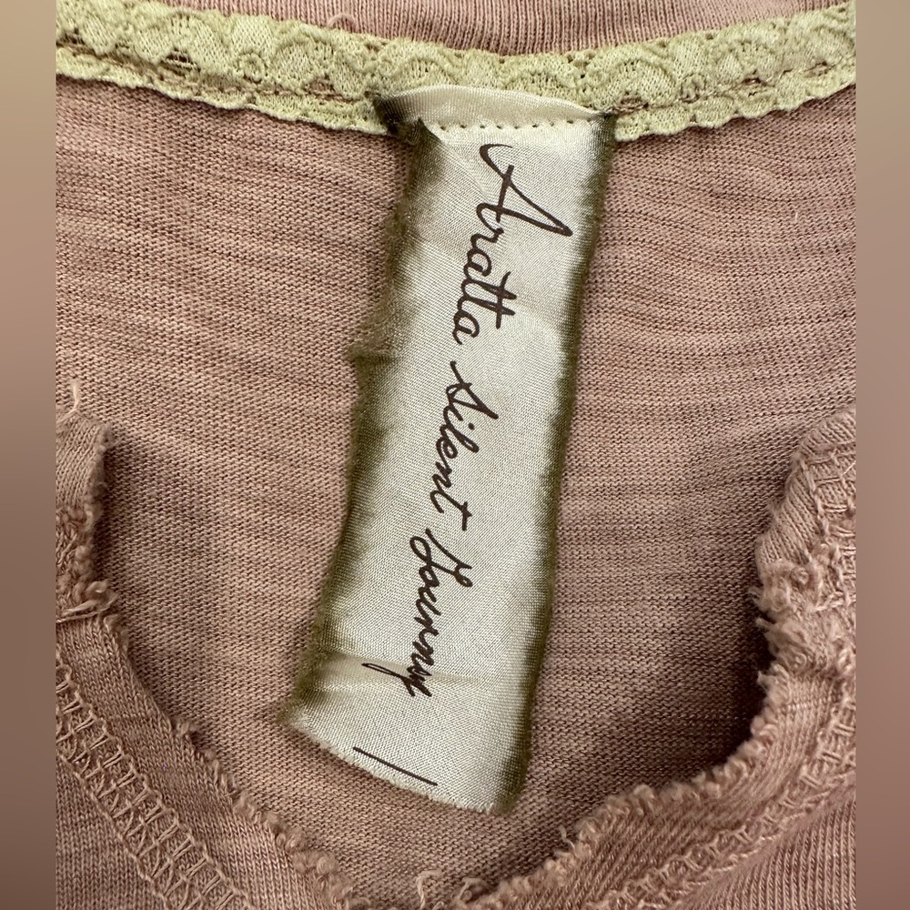 NWOT Aratta Distressed Ribbed Tank - Mauve - Picture 3 of 5